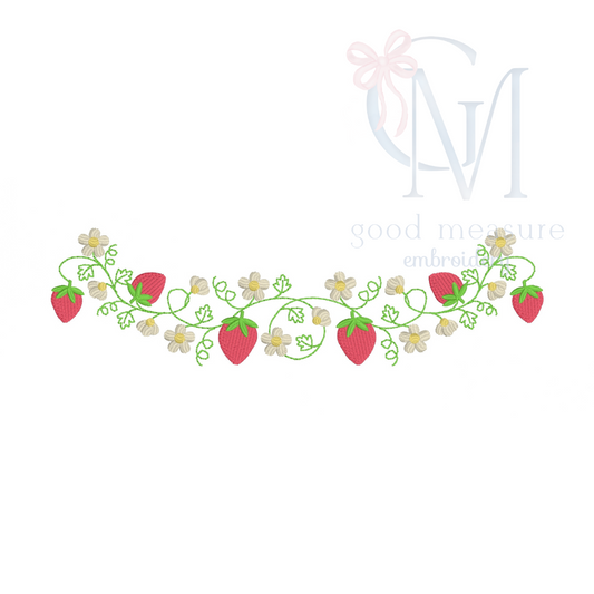 Strawberry Vine Embroidery Design