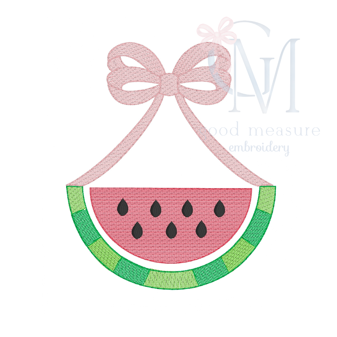 Watermelon Swag Sketch Embroidery Design