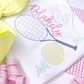 Tennis Ball and Racket Stitch Machine Embroidery Design