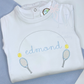 Tennis racquet name frame machine Embroidery Design