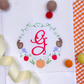 Thanksgiving harvest monogram frame Machine Embroidery Design