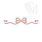 Valentines Long Bow Embroidery Design