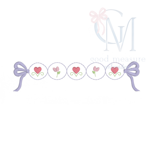 Heart Bubble Border Embroidery Design