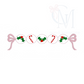 Christmas Holly Bubble Border Embroidery Design