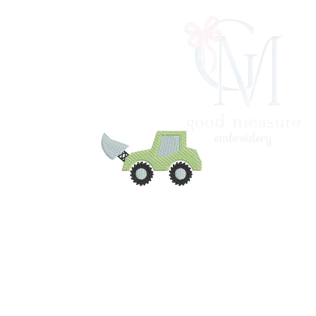 Mini Fill Bulldozer Embroidery Design