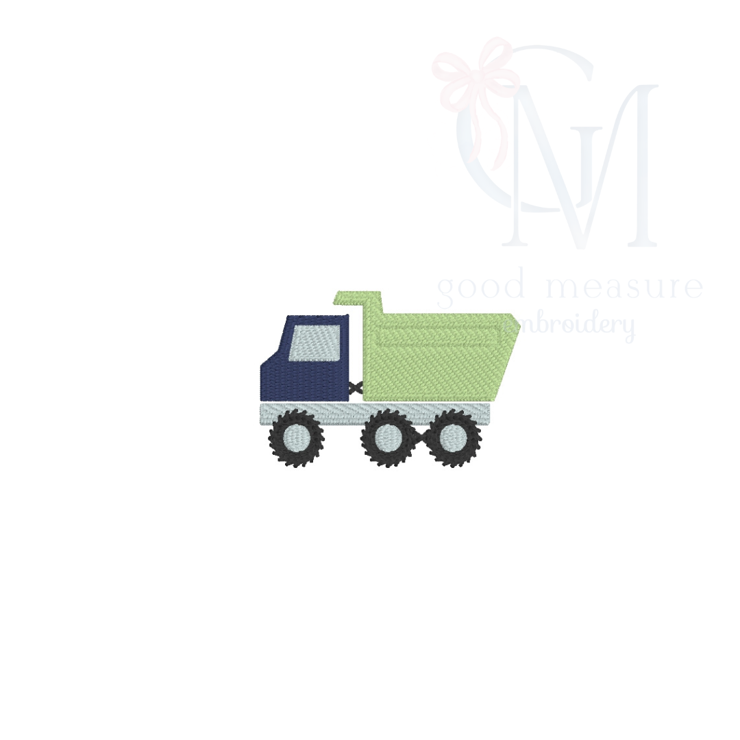 Mini Fill Dump Truck Embroidery Design – Good Measure Embroidery