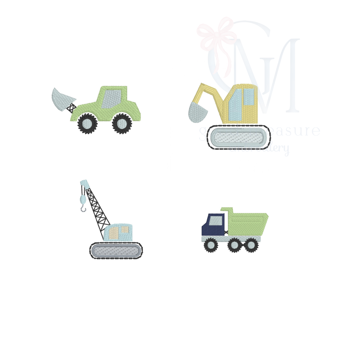 Mini Fill Construction Bundle Embroidery Design