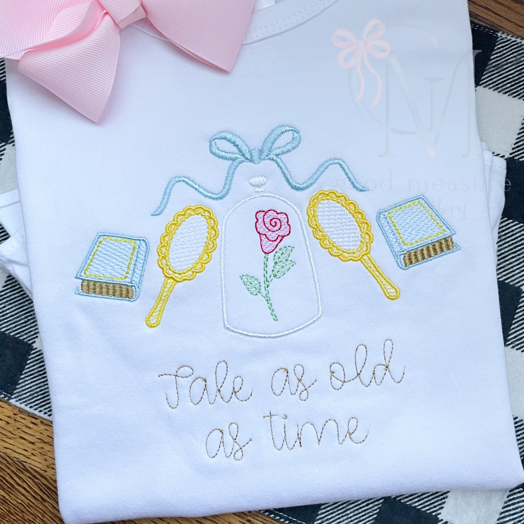 Book Loving Princess Embroidery Design