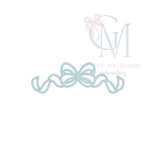 Satin Border Heirloom Bow Embroidery Design