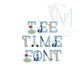 Tee Time Golf Print Font Embroidery Design