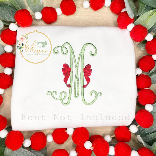 Mini Christmas Bow Embroidery Design