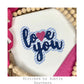 Love You Zig Zag Stitch Applique Design