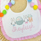 Mini Vintage Stitch Easter Bunny Girl Embroidery Design