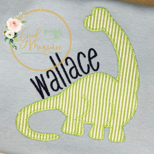 Brontosaurus Zig Zag Applique Design