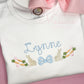 Bunny & Carrot Name Frame Embroidery Design