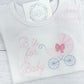 Baby Carriage with Bow Sketch Embroidery Design