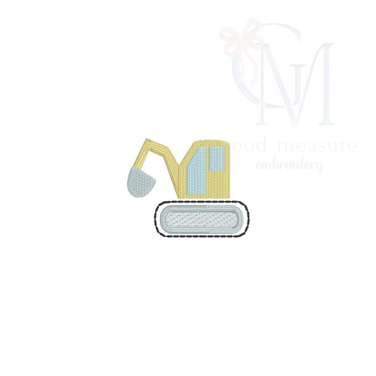 Mini Fill Digger Embroidery Design