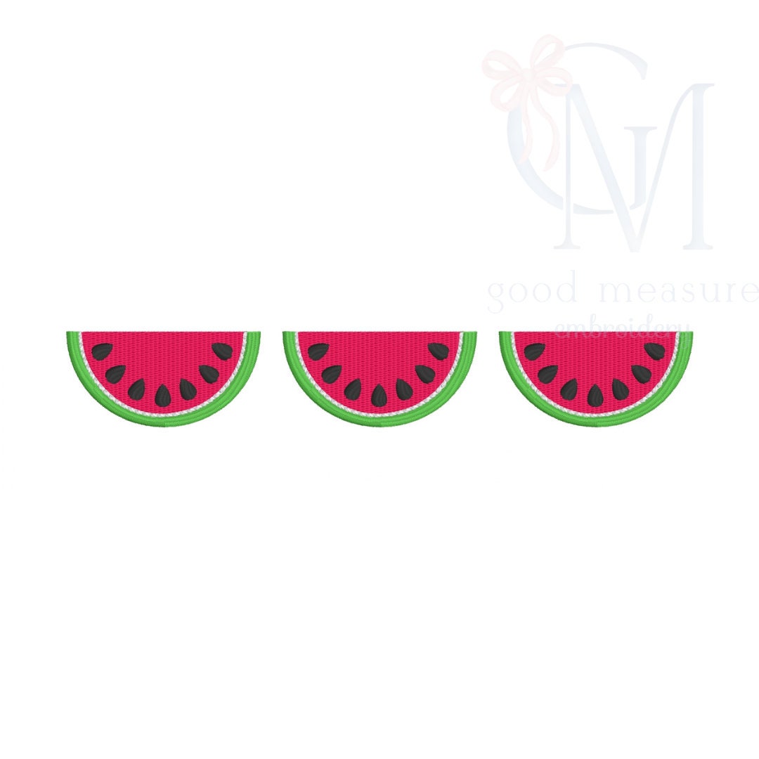 Watermelon Trio Embroidery Design