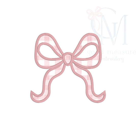 Heirloom Satin Bow Applique Design