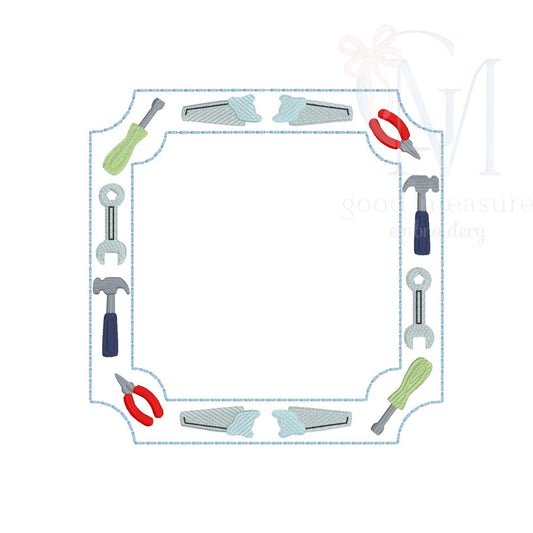 Tools Frame Crest Machine Embroidery Design