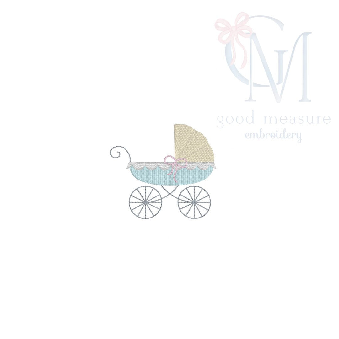 Mini Baby Carriage Embroidery Design