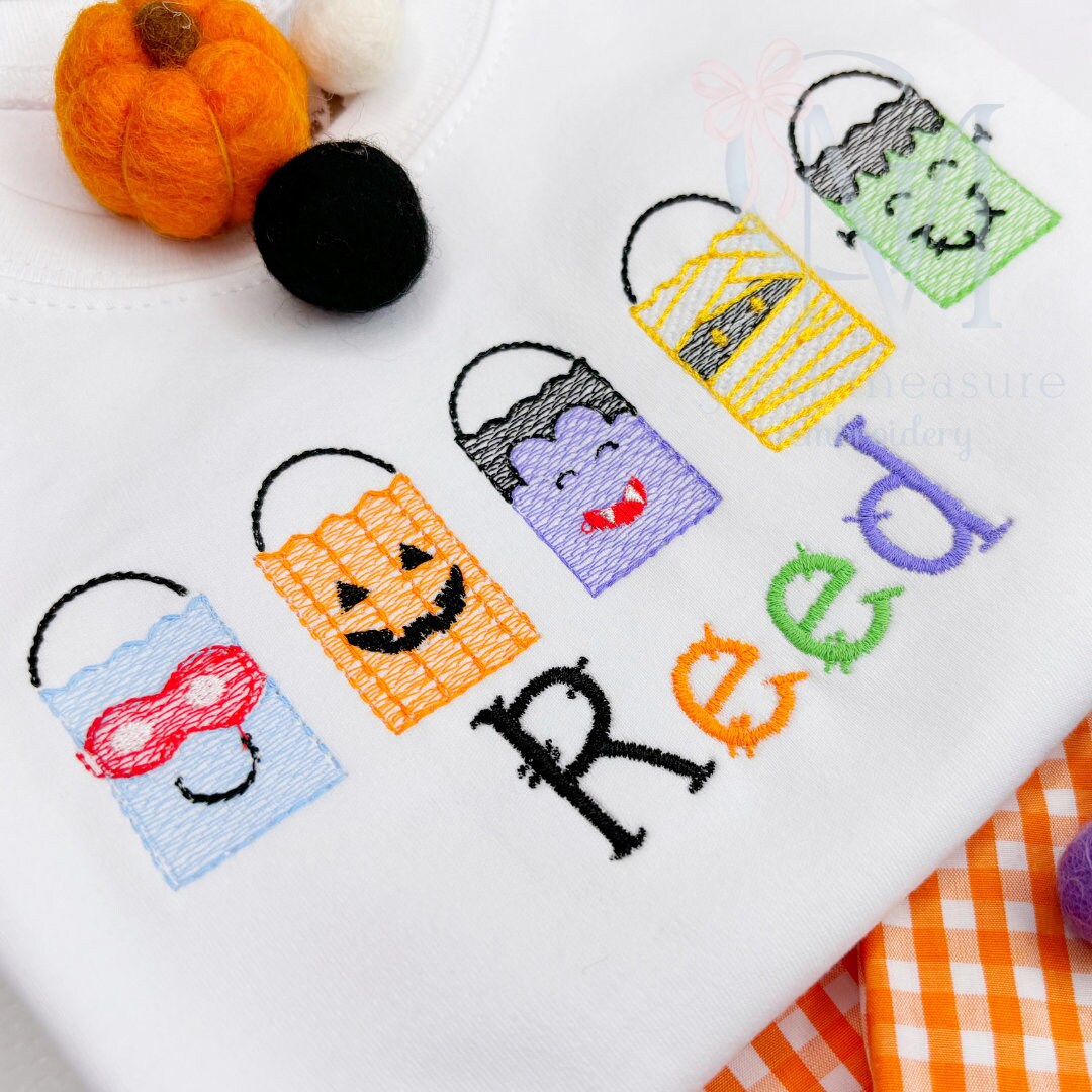 Halloween Treat Bags Embroidery Design