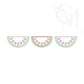 Watermelon Vintage Stitch Trio Embroidery Design