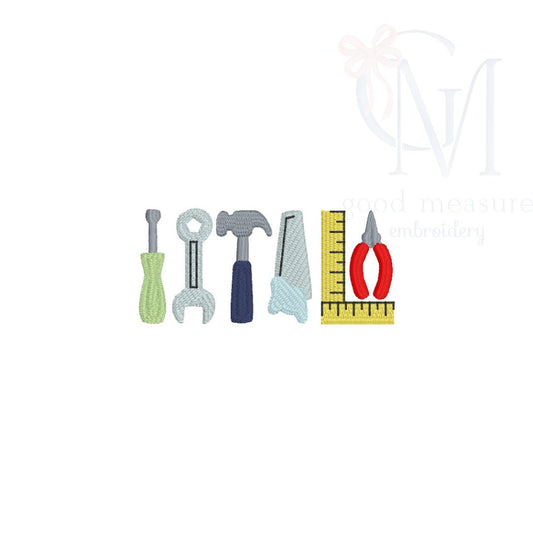 Mini Tools Embroidery Design