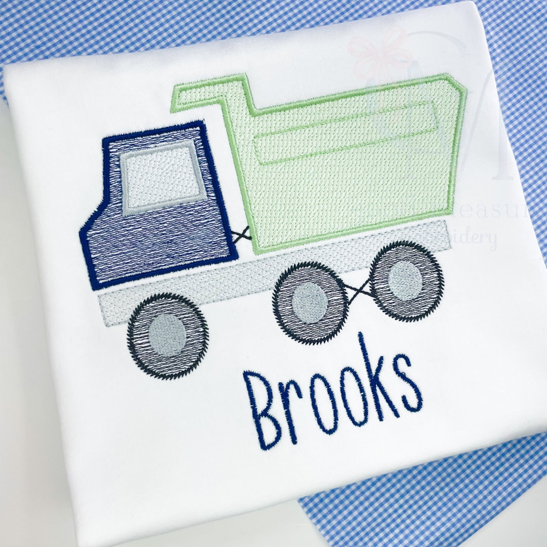 Dump Truck Embroidery Design