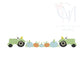 Tractor and Pumpkins Embroidery Design