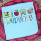 French Knot Back to School Embroidery Design