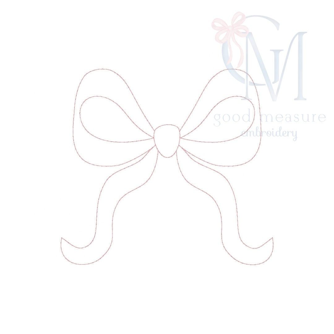 Vintage Stitch Heirloom Bow Embroidery Design