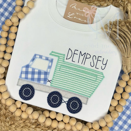 Dump Truck Zig Zag Applique