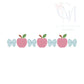 French Knot Apples and Bows Embroidery Design