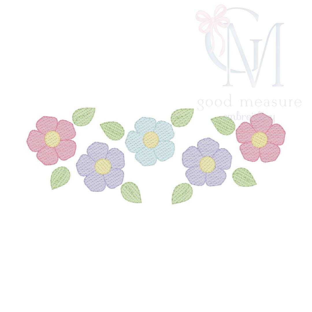 Flower Sketch Embroidery Design