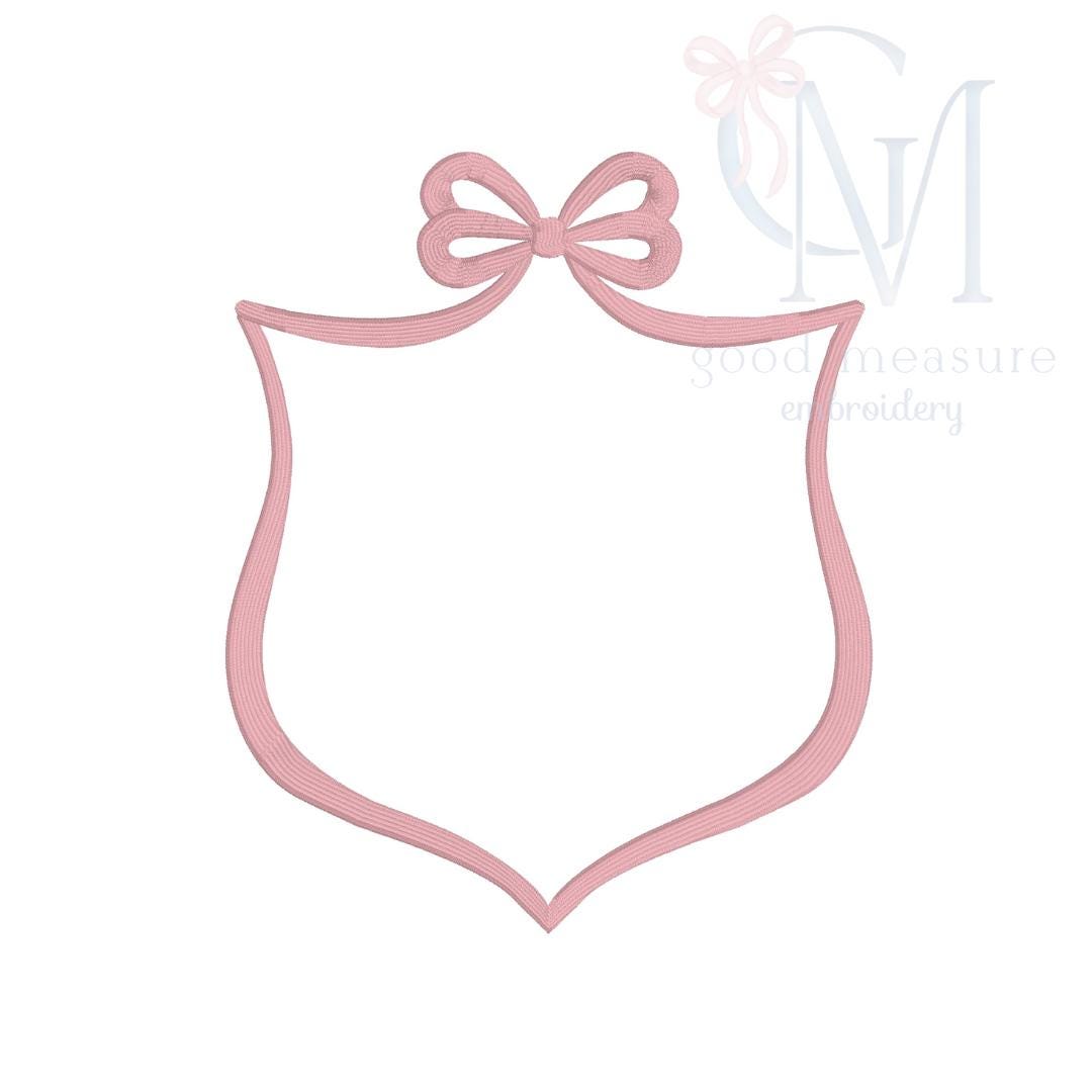 Bow Crest Embroidery Design