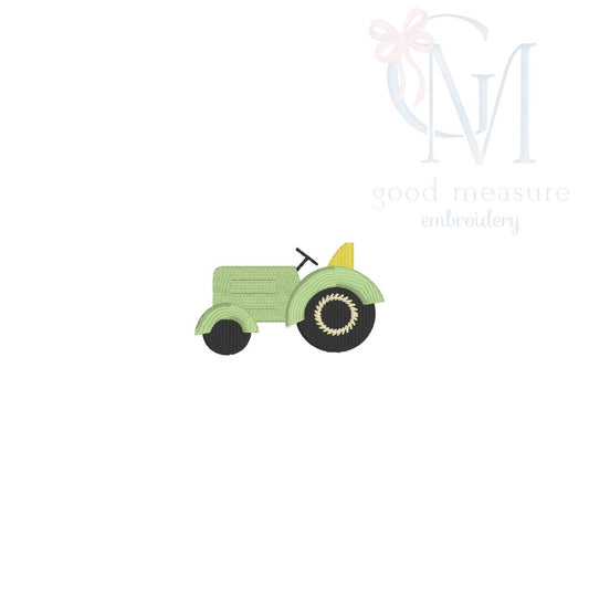 Mini Tractor Embroidery Design