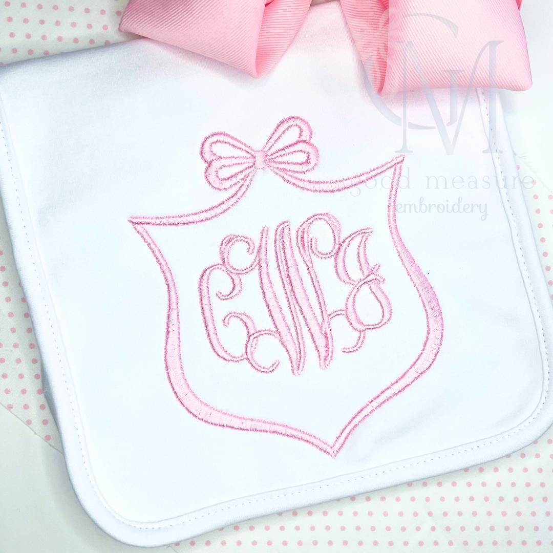 Bow Crest Embroidery Design