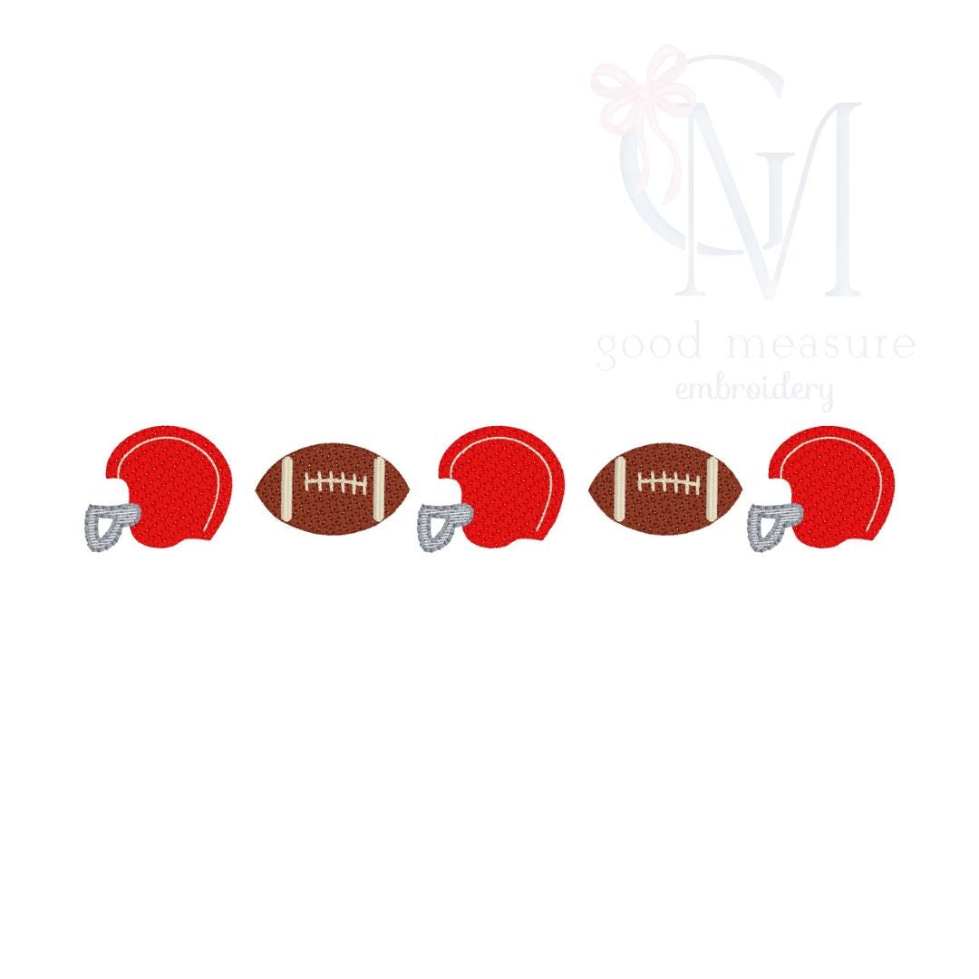 French Knot Football Machine Embroidery Design