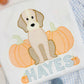 Sketch Pup with Pumpkins Embroidery Design