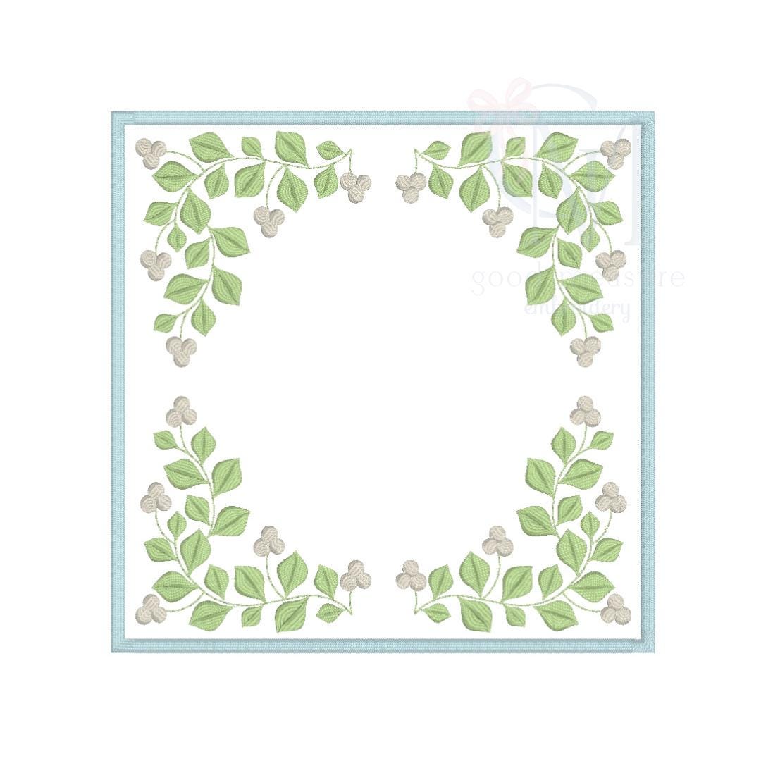 Ivy Square Monogram Frame Embroidery Design