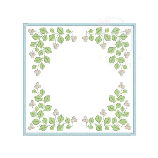 Ivy Square Monogram Frame Embroidery Design