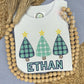 Gingham Plaid Christmas Trees Embroidery Design