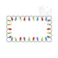 Christmas Light Name Frame Embroidery Design