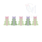 Christmas Tree with Bow Toppers Embroidery Design