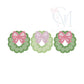 Christmas Wreath Satin Stitch Sketch Fill Embroidery Design