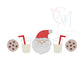 Sketch Santa Milk and Cookies Embroidery Design