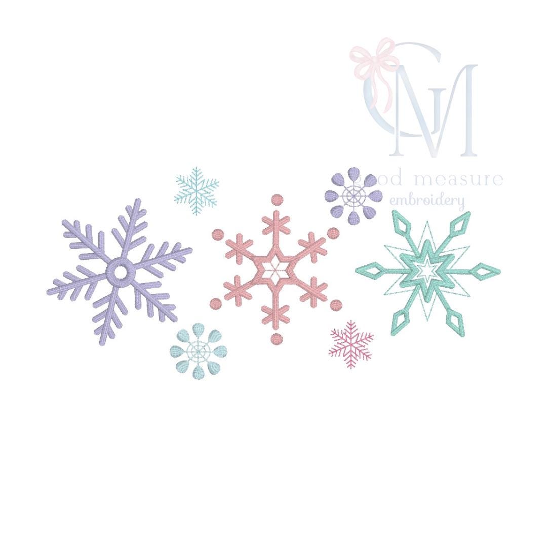 Winter Snowflakes Embroidery Design