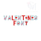 Valentines Font Embroidery Design