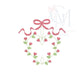 Hanging Heart Rosebud Floral Vine Embroidery Design